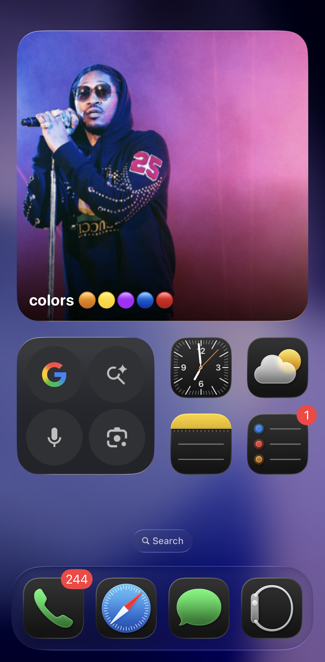 Home screen widget surfacing a Stream